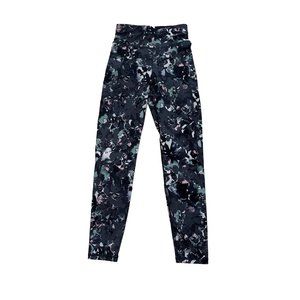 SWEATY BETTY Zero Gravity Slate Gray Nourish Print 7/8 Length Leggings Size XXS